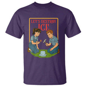 Let’s Destroy ICE T Shirt Retro Parody Protest with Satirical Childhood Graphic TS02 Purple Print Your Wear