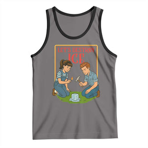 Let’s Destroy ICE Tank Top Retro Parody Protest with Satirical Childhood Graphic TS02 Deep Heather Black Print Your Wear