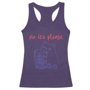 No Ice Please Funny Cat Meme Racerback Tank Top Subtle Against Ice Protest Political Resistance TS02 Purple Print Your Wear