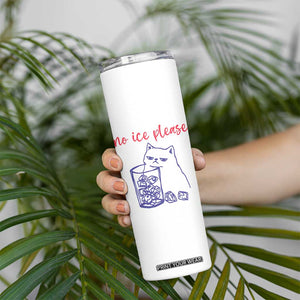 No Ice Please Funny Cat Meme Skinny Tumbler Subtle Against Ice Protest Political Resistance TS02 Print Your Wear