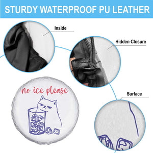 No Ice Please Funny Cat Meme Spare Tire Cover Subtle Against Ice Protest Political Resistance TS02 Print Your Wear