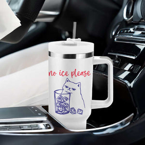 No Ice Please Funny Cat Meme Tumbler With Handle Subtle Against Ice Protest Political Resistance TS02 Print Your Wear