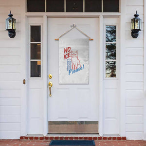 No Ice Please Angry Cat Graphic Garden Flag Subtle Against Ice Protest Political Resistance TS02 Print Your Wear