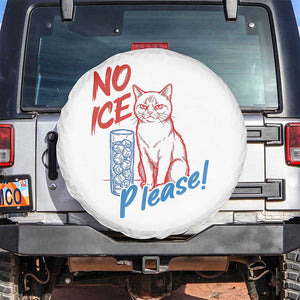 No Ice Please Angry Cat Graphic Spare Tire Cover Subtle Against Ice Protest Political Resistance TS02 No hole White Print Your Wear