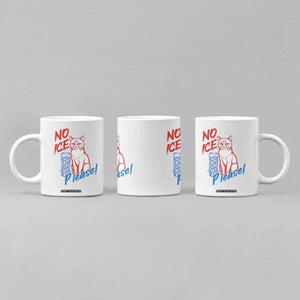No Ice Please Angry Cat Graphic Coffee Mug Subtle Against Ice Protest Political Resistance TS02 Print Your Wear