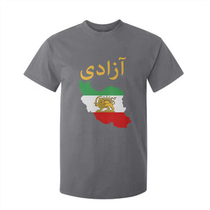 Freedom Iran Sun and Lion Flag T Shirt For Kid Free Iranian Revolution 2026 TS02 Charcoal Print Your Wear