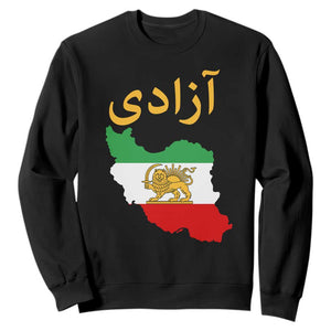 Freedom Iran Sun and Lion Flag Sweatshirt Free Iranian Revolution 2026 TS02 Black Print Your Wear