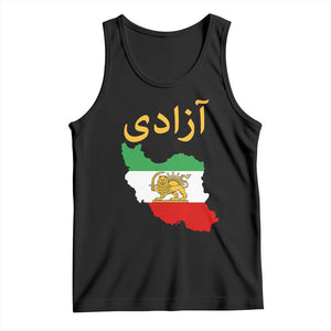 Freedom Iran Sun and Lion Flag Tank Top Free Iranian Revolution 2026 TS02 Black Print Your Wear