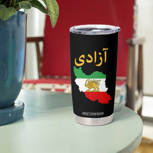 Freedom Iran Sun and Lion Flag Tumbler Cup Free Iranian Revolution 2026 TS02 Print Your Wear