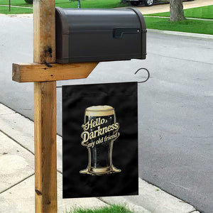 Hello Darkness My Old Friend Funny Stout Beer Garden Flag Vintage Craft Brew Lovers TS02 Print Your Wear