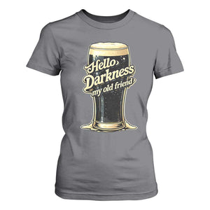 Hello Darkness My Old Friend Funny Stout Beer T Shirt For Women Vintage Craft Brew Lovers TS02 Charcoal Print Your Wear