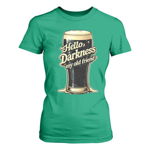 Hello Darkness My Old Friend Funny Stout Beer T Shirt For Women Vintage Craft Brew Lovers TS02 Irish Green Print Your Wear