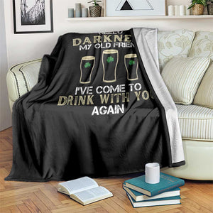 Hello Darkness My Old Friend Funny Irish Stout Beer Throw Blanket St. Patrick’s Day Drinking Humor Craft Brew Lovers TS02 Print Your Wear