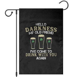 Hello Darkness My Old Friend Funny Irish Stout Beer Garden Flag St. Patrick’s Day Drinking Humor Craft Brew Lovers TS02 Black Print Your Wear