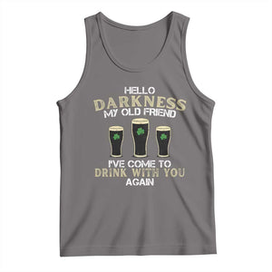 Hello Darkness My Old Friend Funny Irish Stout Beer Tank Top St. Patrick’s Day Drinking Humor Craft Brew Lovers TS02 Deep Heather Print Your Wear