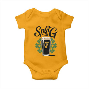 Split the G Funny Irish Drinking Baby Onesie St. Patrick’s Day Stout Beer Lovers Pub Crawls TS02 Gold Print Your Wear