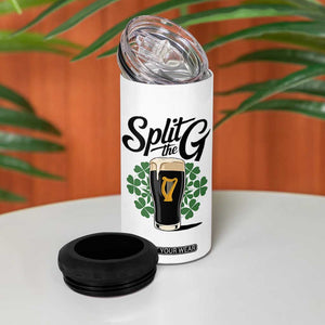 Split the G Funny Irish Drinking 4 in 1 Can Cooler Tumbler St. Patrick’s Day Stout Beer Lovers Pub Crawls TS02 Print Your Wear