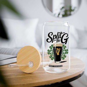 Split the G Funny Irish Drinking Glass Can St. Patrick’s Day Stout Beer Lovers Pub Crawls TS02 Print Your Wear
