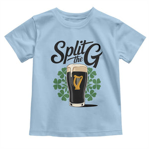 Split the G Funny Irish Drinking Toddler T Shirt St. Patrick’s Day Stout Beer Lovers Pub Crawls TS02 Light Blue Print Your Wear