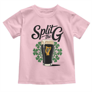 Split the G Funny Irish Drinking Toddler T Shirt St. Patrick’s Day Stout Beer Lovers Pub Crawls TS02 Light Pink Print Your Wear
