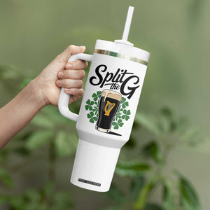 Split the G Funny Irish Drinking Tumbler With Handle St. Patrick’s Day Stout Beer Lovers Pub Crawls TS02 Print Your Wear