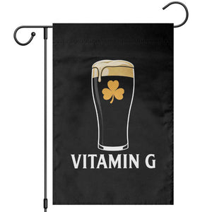 Vitamin G Funny Irish Stout Beer Garden Flag St. Patrick’s Day Drinking Humor TS02 Black Print Your Wear