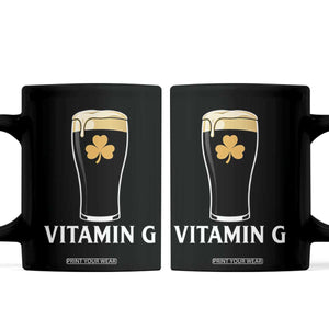 Vitamin G Funny Irish Stout Beer Coffee Mug St. Patrick’s Day Drinking Humor TS02 Black Print Your Wear