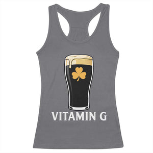 Vitamin G Funny Irish Stout Beer Racerback Tank Top St. Patrick’s Day Drinking Humor TS02 Charcoal Print Your Wear