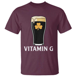 Vitamin G Funny Irish Stout Beer T Shirt St. Patrick’s Day Drinking Humor TS02 Maroon Print Your Wear
