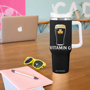 Vitamin G Funny Irish Stout Beer Tumbler With Handle St. Patrick’s Day Drinking Humor TS02 Print Your Wear