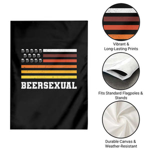 Beersexual Funny Beer Lover Graphic Garden Flag Vintage American Flag Parody TS02 Print Your Wear