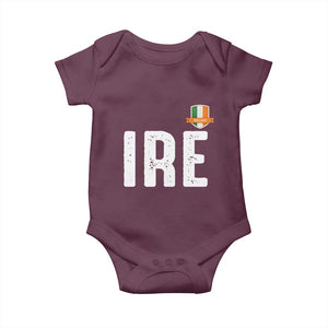 IRE Ireland Matching Group Baby Onesie Irish Pride St Patricks Day Family or Friends TS02 Maroon Print Your Wear