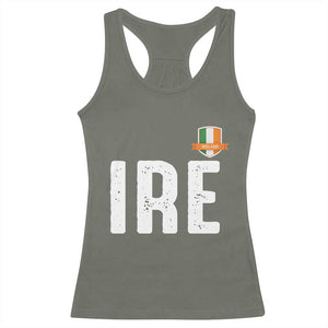 IRE Ireland Matching Group Racerback Tank Top Irish Pride St Patricks Day Family or Friends TS02 Military Green Print Your Wear