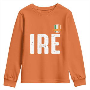IRE Ireland Matching Group Youth Sweatshirt Irish Pride St Patricks Day Family or Friends TS02 Orange Print Your Wear