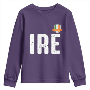 IRE Ireland Matching Group Youth Sweatshirt Irish Pride St Patricks Day Family or Friends TS02 Purple Print Your Wear