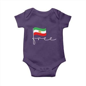 Free Iran Persian Flag Baby Onesie Iranian Freedom Supporters Revolution TS02 Purple Print Your Wear