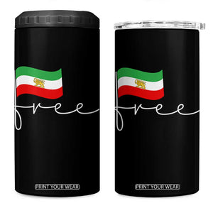 Free Iran Persian Flag 4 in 1 Can Cooler Tumbler Iranian Freedom Supporters Revolution TS02 One Size: 16 oz Black Print Your Wear