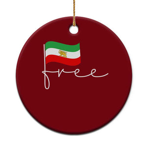 Free Iran Persian Flag Ceramic Ornament Iranian Freedom Supporters Revolution TS02 1pc Red Print Your Wear