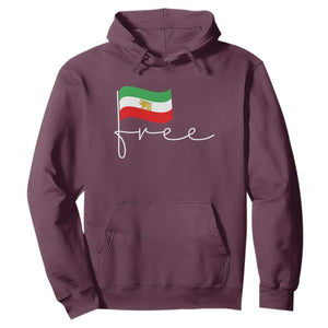 Free Iran Persian Flag Hoodie Iranian Freedom Supporters Revolution TS02 Maroon Print Your Wear