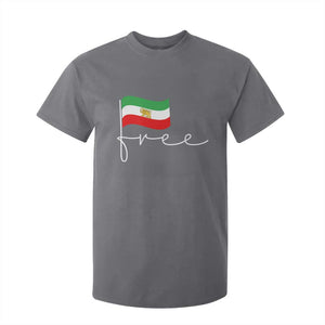 Free Iran Persian Flag T Shirt For Kid Iranian Freedom Supporters Revolution TS02 Charcoal Print Your Wear