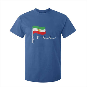 Free Iran Persian Flag T Shirt For Kid Iranian Freedom Supporters Revolution TS02 Royal Blue Print Your Wear