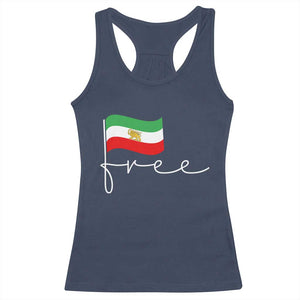 Free Iran Persian Flag Racerback Tank Top Iranian Freedom Supporters Revolution TS02 Navy Print Your Wear