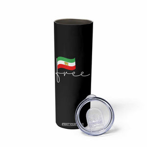 Free Iran Persian Flag Skinny Tumbler Iranian Freedom Supporters Revolution TS02 Print Your Wear