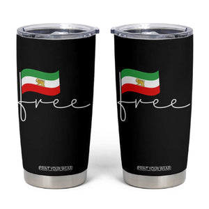 Free Iran Persian Flag Tumbler Cup Iranian Freedom Supporters Revolution TS02 Black Print Your Wear