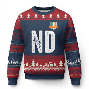 LA Ireland Matching Group Ugly Christmas Sweater Irish Pride St Patricks Day Family or Friends TS02 Navy Red Print Your Wear