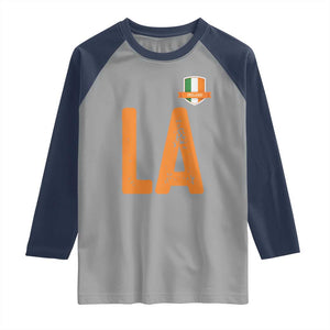 ND Ireland Matching Group Raglan Shirt Irish Pride St Patricks Day Family or Friends TS02 Sport Gray Navy Print Your Wear