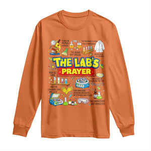 The Lab’s Prayer Funny Lab Week 2026 Long Sleeve Shirt Medical Laboratory Scientist Humor Gift for Lab Techs TS02 Orange Print Your Wear