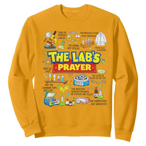 The Lab’s Prayer Funny Lab Week 2026 Sweatshirt Medical Laboratory Scientist Humor Gift for Lab Techs TS02 Gold Print Your Wear