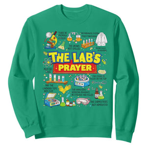 The Lab’s Prayer Funny Lab Week 2026 Sweatshirt Medical Laboratory Scientist Humor Gift for Lab Techs TS02 Irish Green Print Your Wear