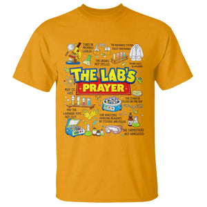 The Lab’s Prayer Funny Lab Week 2026 T Shirt Medical Laboratory Scientist Humor Gift for Lab Techs TS02 Gold Print Your Wear